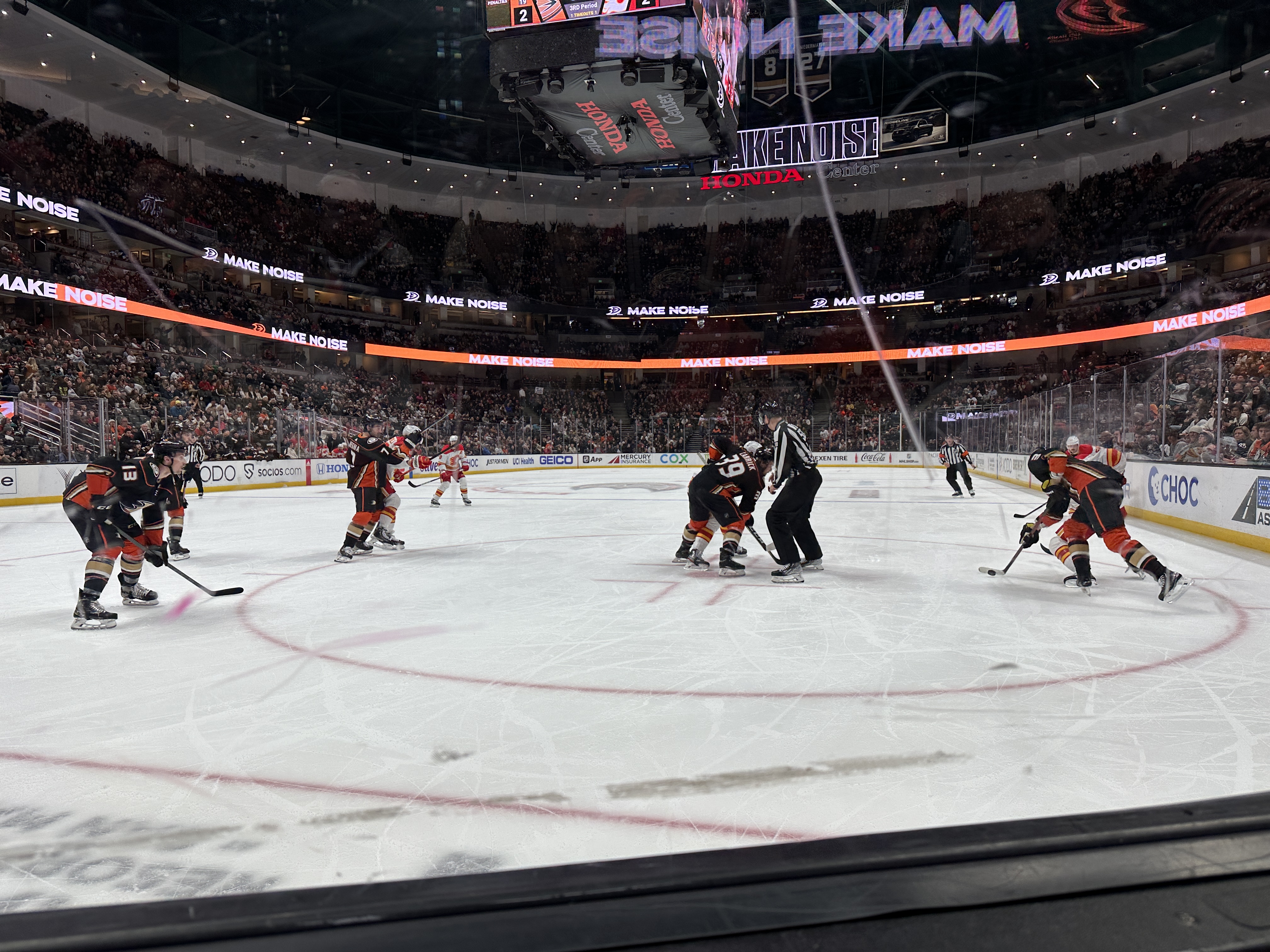 Glass Seats at Anaheim Ducks vs. Calgary Flames Game